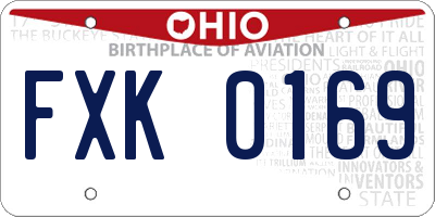 OH license plate FXK0169