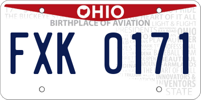 OH license plate FXK0171