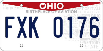 OH license plate FXK0176