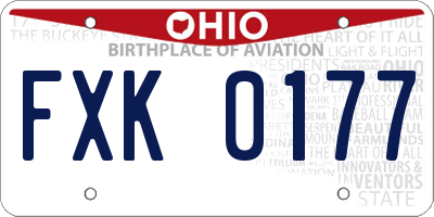 OH license plate FXK0177