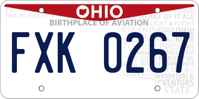 OH license plate FXK0267