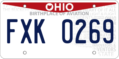 OH license plate FXK0269