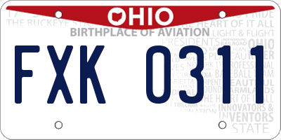 OH license plate FXK0311
