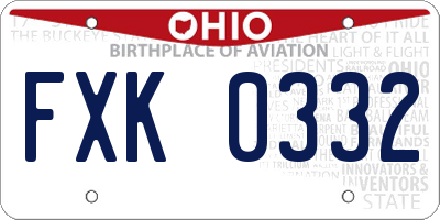 OH license plate FXK0332