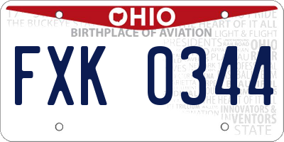 OH license plate FXK0344