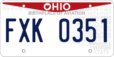 OH license plate FXK0351
