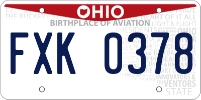 OH license plate FXK0378