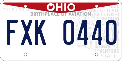 OH license plate FXK0440