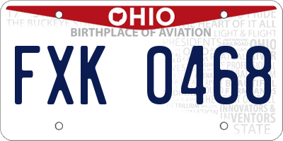 OH license plate FXK0468