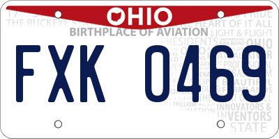 OH license plate FXK0469