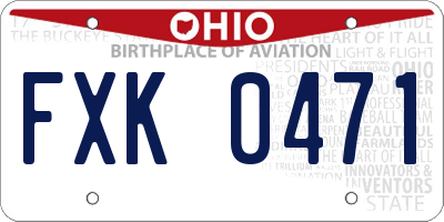 OH license plate FXK0471
