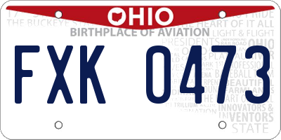 OH license plate FXK0473