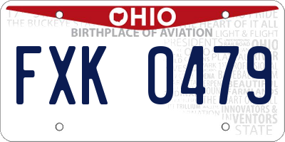 OH license plate FXK0479