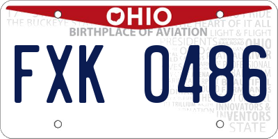 OH license plate FXK0486