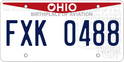 OH license plate FXK0488