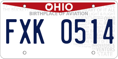 OH license plate FXK0514