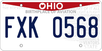OH license plate FXK0568