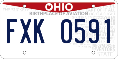 OH license plate FXK0591