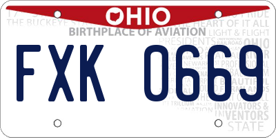 OH license plate FXK0669