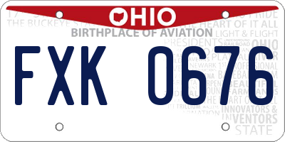 OH license plate FXK0676