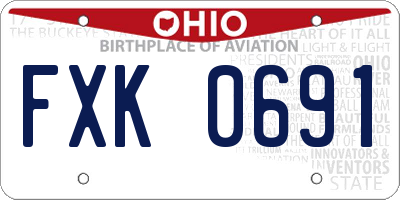 OH license plate FXK0691