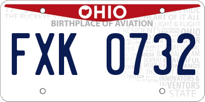 OH license plate FXK0732