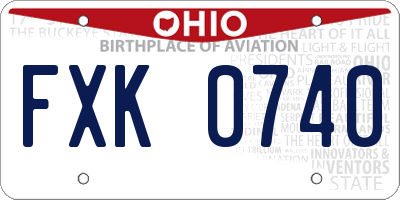 OH license plate FXK0740