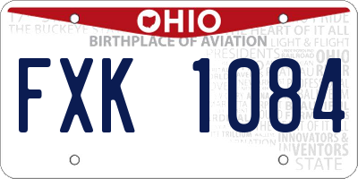 OH license plate FXK1084