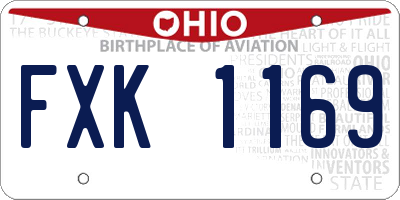 OH license plate FXK1169