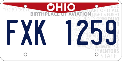 OH license plate FXK1259