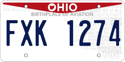 OH license plate FXK1274