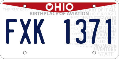 OH license plate FXK1371