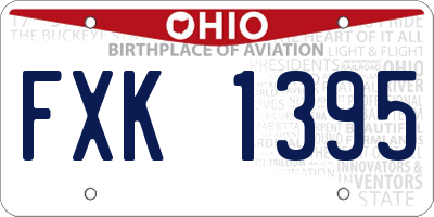 OH license plate FXK1395