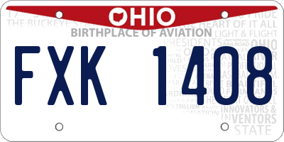 OH license plate FXK1408