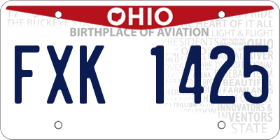 OH license plate FXK1425