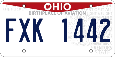 OH license plate FXK1442