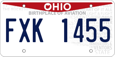 OH license plate FXK1455