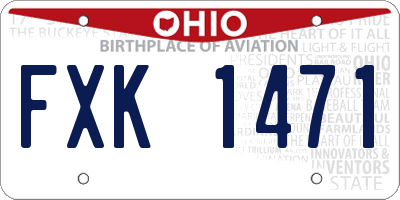 OH license plate FXK1471