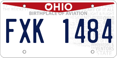 OH license plate FXK1484
