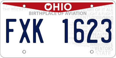 OH license plate FXK1623