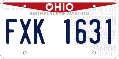 OH license plate FXK1631