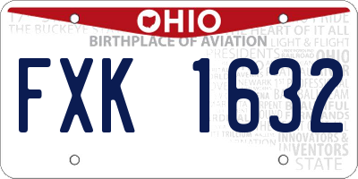 OH license plate FXK1632
