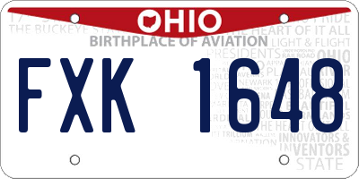 OH license plate FXK1648