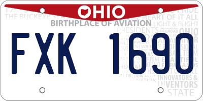 OH license plate FXK1690