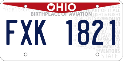 OH license plate FXK1821