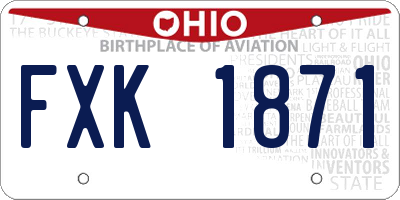 OH license plate FXK1871