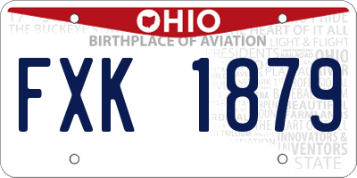 OH license plate FXK1879