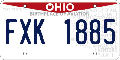 OH license plate FXK1885