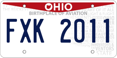 OH license plate FXK2011