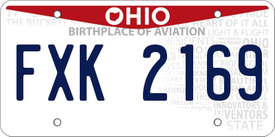 OH license plate FXK2169